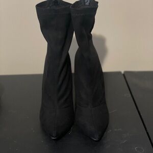 SHEIN Black Heeled Boots for Women